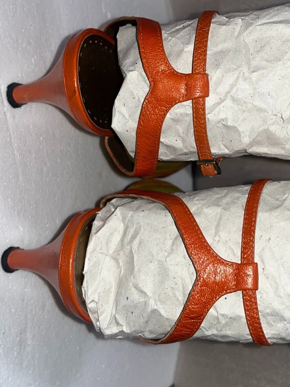 Gianni Bini Orange Green Yellow Wave-Accent Pointed Toe Heels - Picture 7 of 11